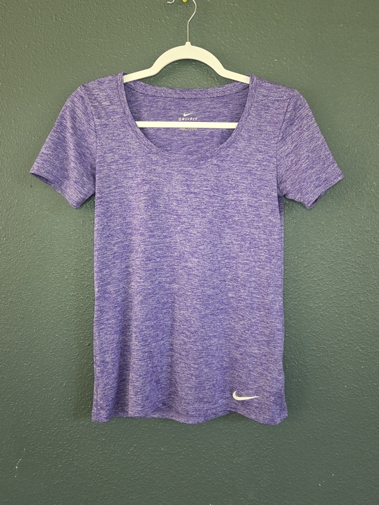 Nike Tops - Nike Purple Heather Dri-FIT Short Sleeve Scoop Neck Tee Size S